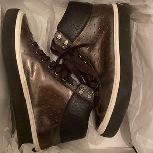 Jimmy Choo , storm metal calf , size 43 (10)